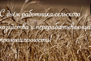 С Днем работника сельского хозяйства и перерабатывающей промышленности