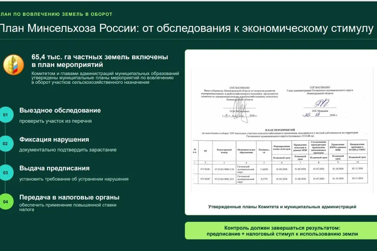 В Ленобласти в 4 раза увеличили число проверок неиспользуемых сельхозземель